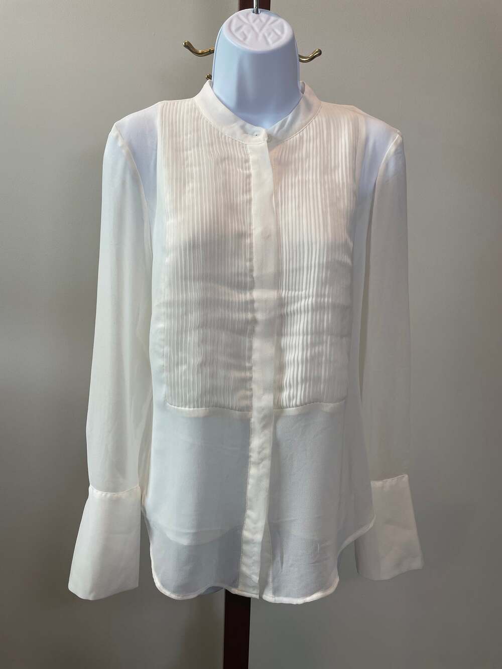 Banana Republic Sheer Pleated Top with Detachable Cami Size M